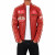 Men's Red Genuine Leather JLI Racing Jacket