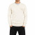 Men's White V-Neck Knit Jumper with Chest Logo