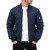 Men's Navy Bomber Jacket with Zip Sleeve Pocket