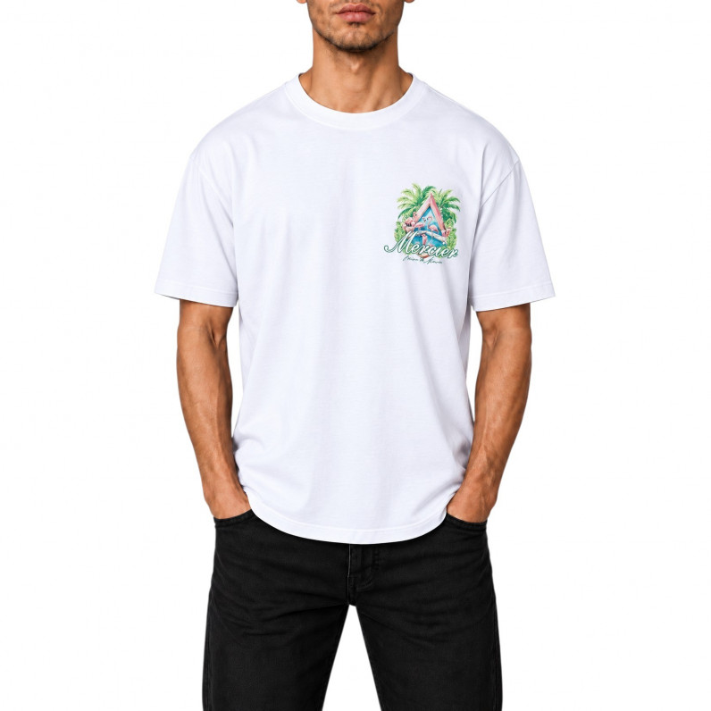 Men&rsquo;s White Prism Graphic T-Shirt &ndash; Tropical & Paris Prints