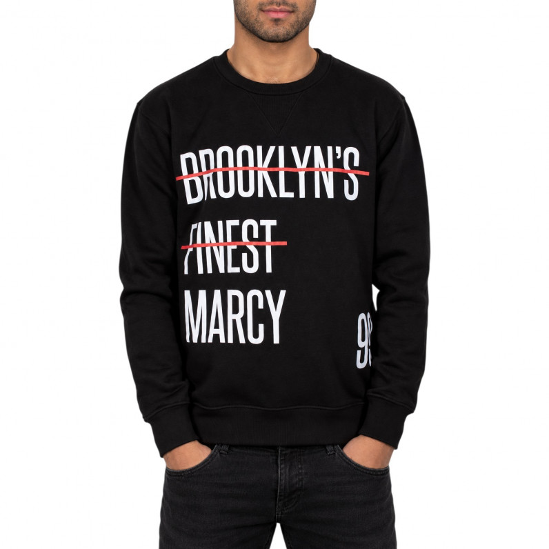 Men&rsquo;s Brooklyn&rsquo;s Finest Marcy Sweatshirt &ndash; Black Slim Fit