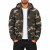 Men&rsquo;s Green Camo Hooded Jacket &ndash; Fleece Fur Lined