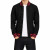 Men&rsquo;s Black Varsity Jacket with Snap Buttons
