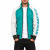 Men&rsquo;s Tropical Green Colour Block Track Jacket with Sleeve Logo