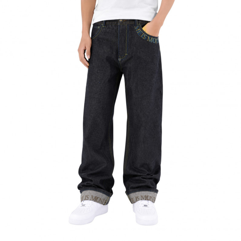 Game Kids&rsquo; Turn-Up Jeans with Blue & Gold Back Pocket Details