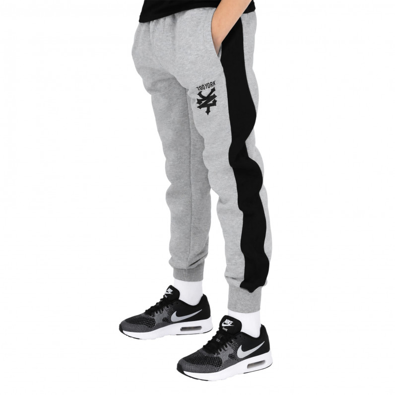 Invert Boys&rsquo; Grey Joggers with Black Side Panels & Black Logo